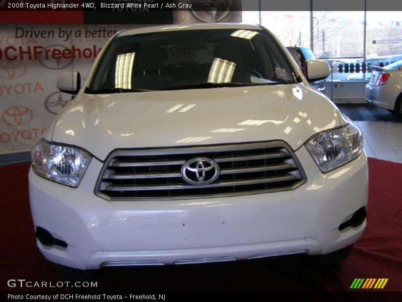 Blizzard White Pearl / Ash Gray 2008 Toyota Highlander 4WD