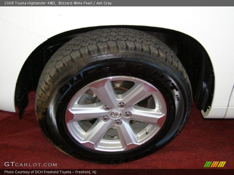 Blizzard White Pearl / Ash Gray 2008 Toyota Highlander 4WD