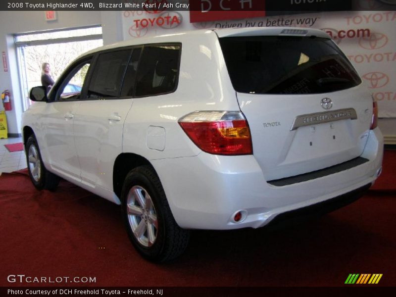 Blizzard White Pearl / Ash Gray 2008 Toyota Highlander 4WD
