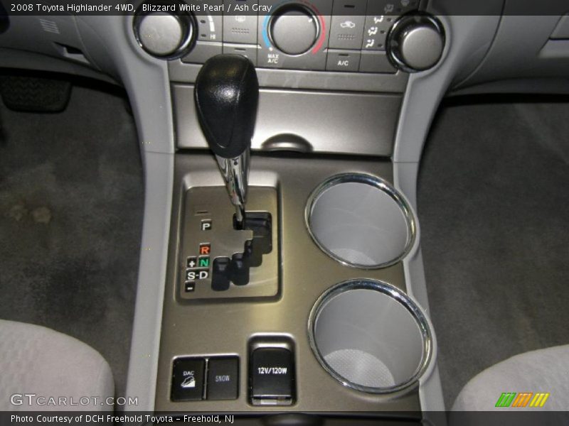 Blizzard White Pearl / Ash Gray 2008 Toyota Highlander 4WD