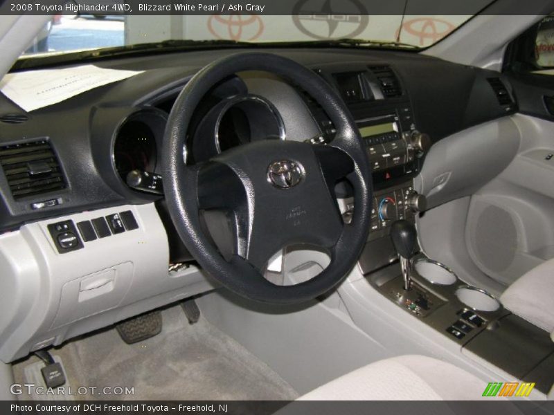 Blizzard White Pearl / Ash Gray 2008 Toyota Highlander 4WD