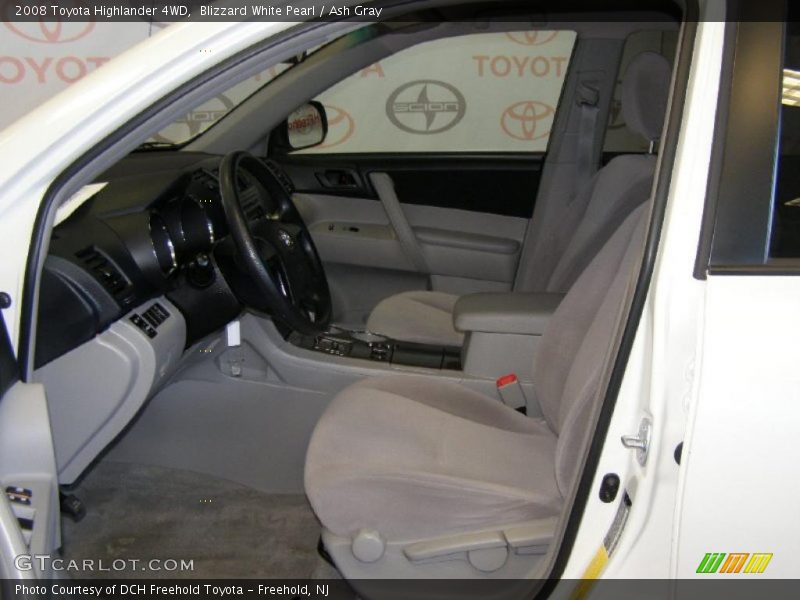 Blizzard White Pearl / Ash Gray 2008 Toyota Highlander 4WD