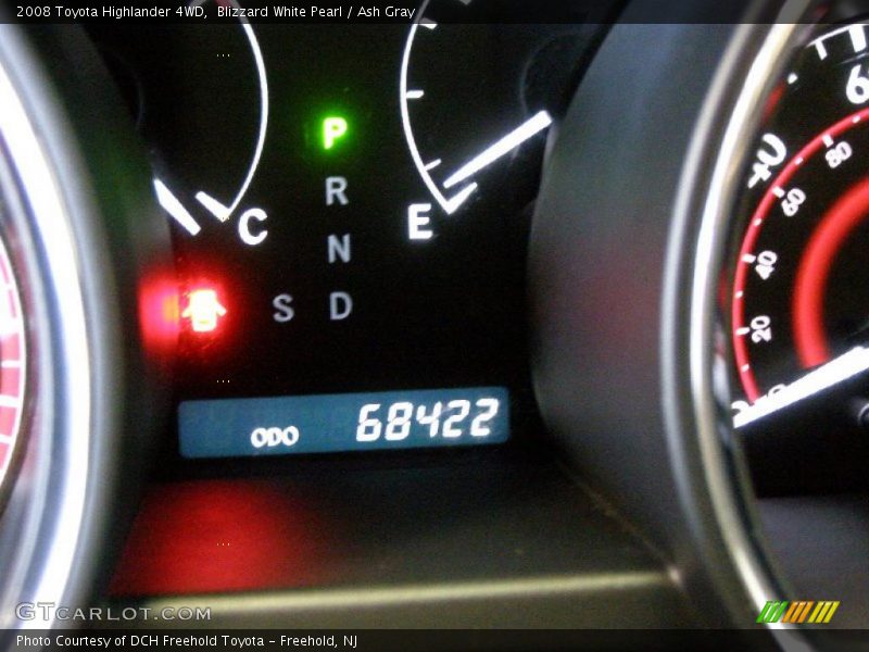 Blizzard White Pearl / Ash Gray 2008 Toyota Highlander 4WD