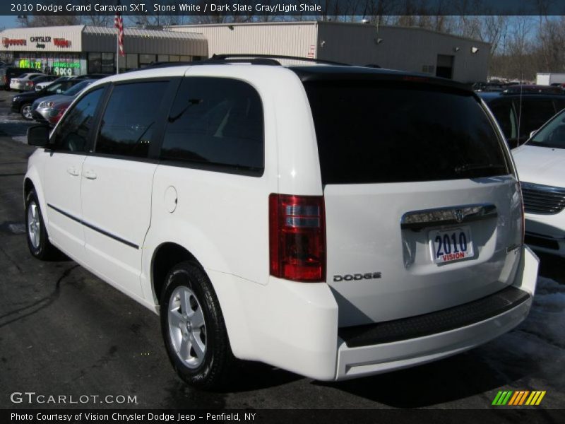 Stone White / Dark Slate Gray/Light Shale 2010 Dodge Grand Caravan SXT