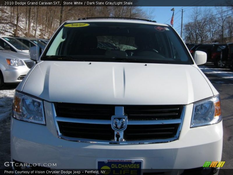 Stone White / Dark Slate Gray/Light Shale 2010 Dodge Grand Caravan SXT