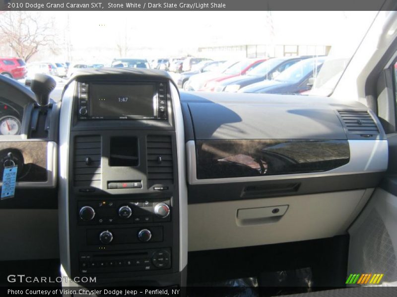Stone White / Dark Slate Gray/Light Shale 2010 Dodge Grand Caravan SXT