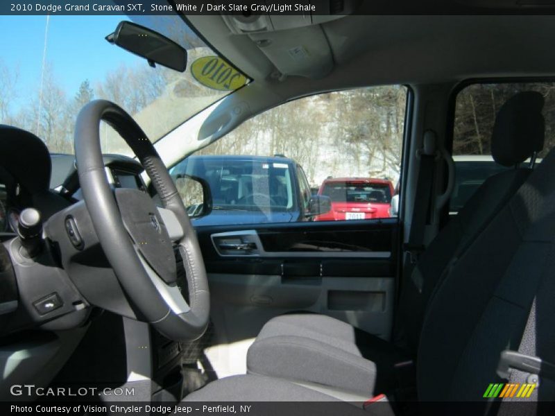 Stone White / Dark Slate Gray/Light Shale 2010 Dodge Grand Caravan SXT