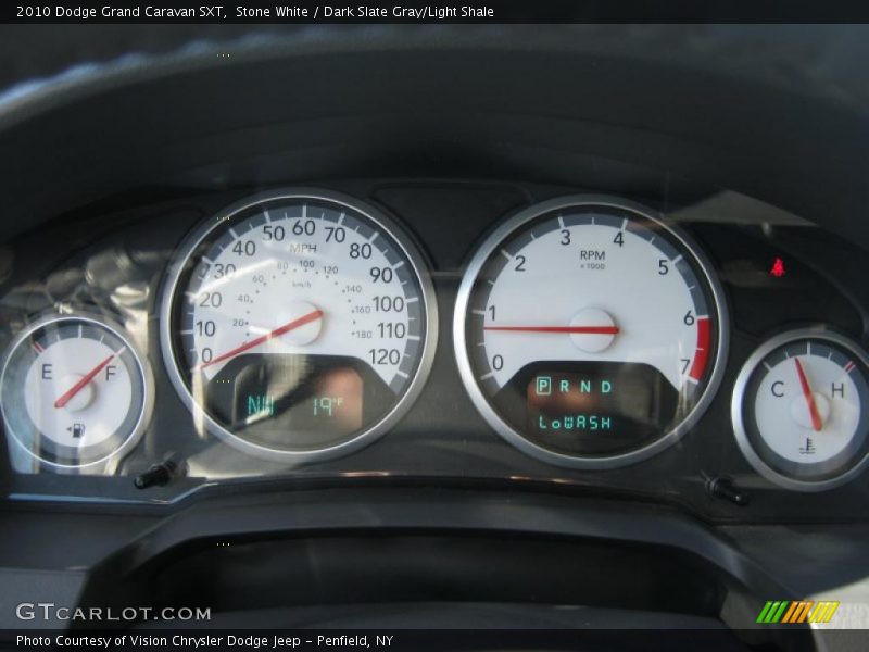 Stone White / Dark Slate Gray/Light Shale 2010 Dodge Grand Caravan SXT