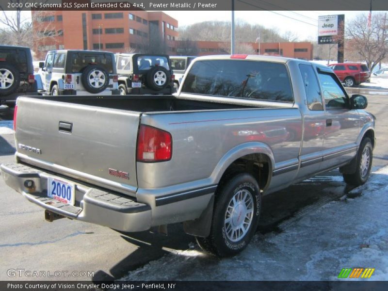 Pewter Metallic / Pewter 2000 GMC Sonoma SLS Sport Extended Cab 4x4