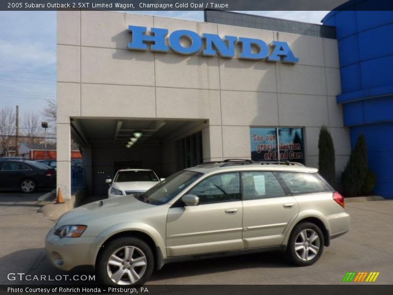 Champagne Gold Opal / Taupe 2005 Subaru Outback 2.5XT Limited Wagon