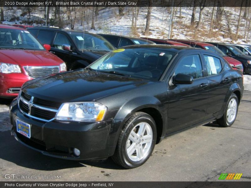 Brilliant Black Crystal Pearl / Dark Slate Gray 2010 Dodge Avenger R/T