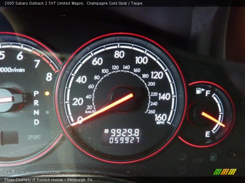 Champagne Gold Opal / Taupe 2005 Subaru Outback 2.5XT Limited Wagon