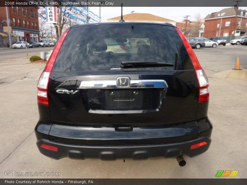 Nighthawk Black Pearl / Gray 2008 Honda CR-V EX-L 4WD