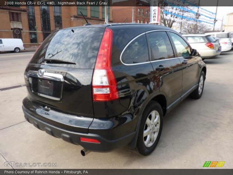 Nighthawk Black Pearl / Gray 2008 Honda CR-V EX-L 4WD