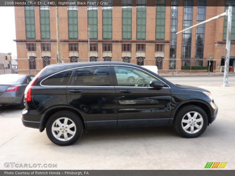 Nighthawk Black Pearl / Gray 2008 Honda CR-V EX-L 4WD