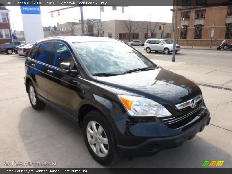 Nighthawk Black Pearl / Gray 2008 Honda CR-V EX-L 4WD
