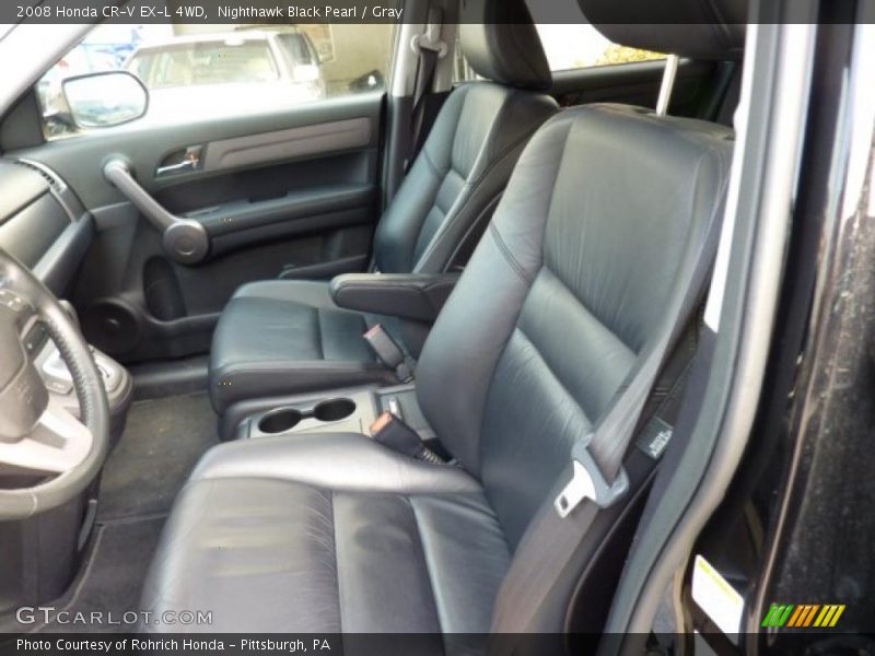 Nighthawk Black Pearl / Gray 2008 Honda CR-V EX-L 4WD