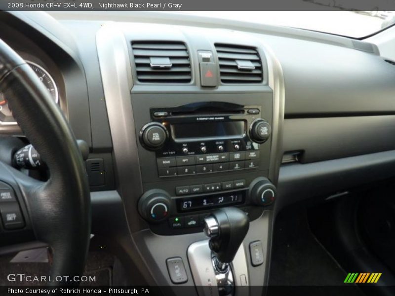 Nighthawk Black Pearl / Gray 2008 Honda CR-V EX-L 4WD