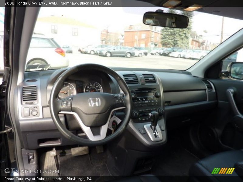 Nighthawk Black Pearl / Gray 2008 Honda CR-V EX-L 4WD