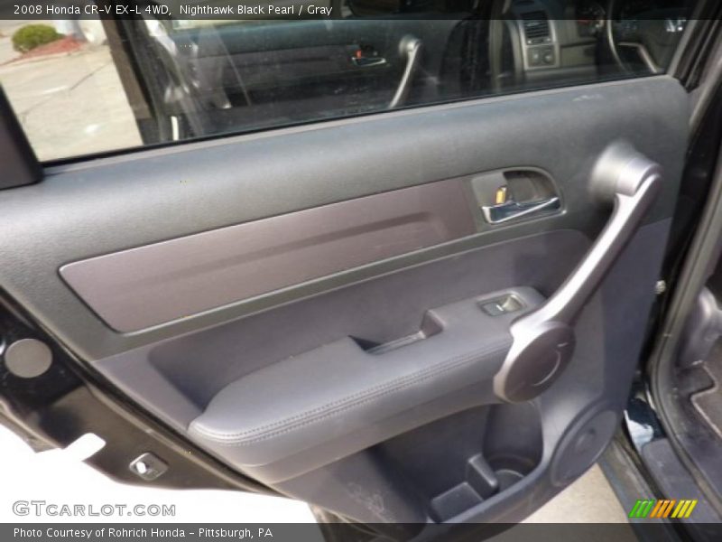 Nighthawk Black Pearl / Gray 2008 Honda CR-V EX-L 4WD