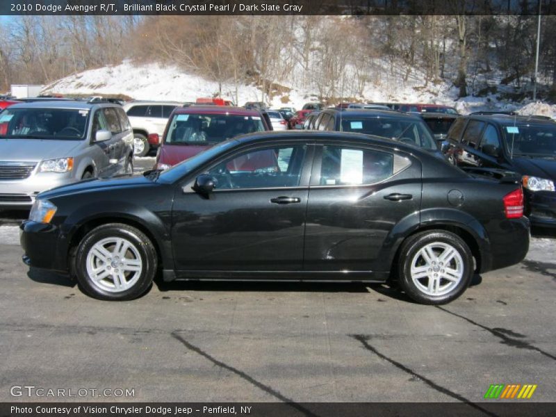 Brilliant Black Crystal Pearl / Dark Slate Gray 2010 Dodge Avenger R/T
