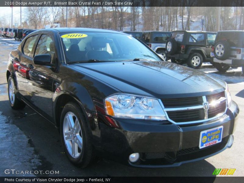 Brilliant Black Crystal Pearl / Dark Slate Gray 2010 Dodge Avenger R/T