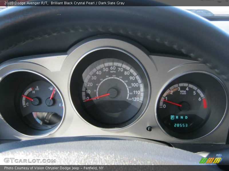 Brilliant Black Crystal Pearl / Dark Slate Gray 2010 Dodge Avenger R/T