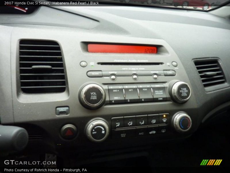 Habanero Red Pearl / Black 2007 Honda Civic Si Sedan