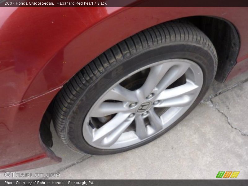 Habanero Red Pearl / Black 2007 Honda Civic Si Sedan