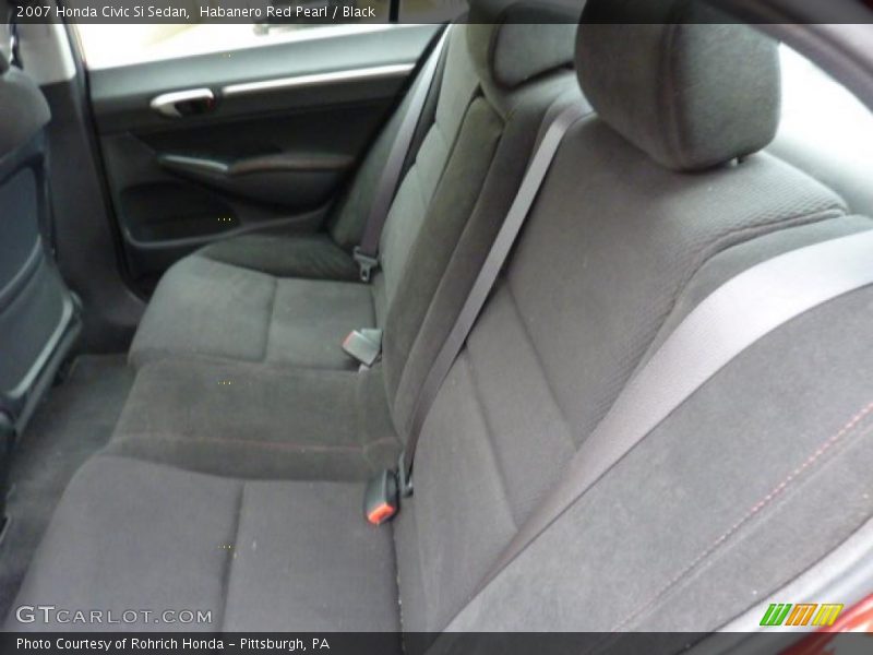 Habanero Red Pearl / Black 2007 Honda Civic Si Sedan