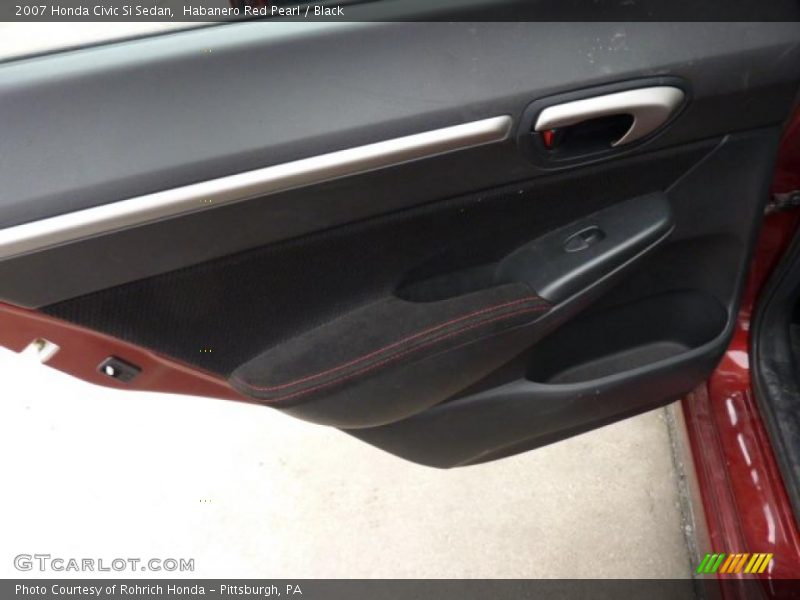 Habanero Red Pearl / Black 2007 Honda Civic Si Sedan