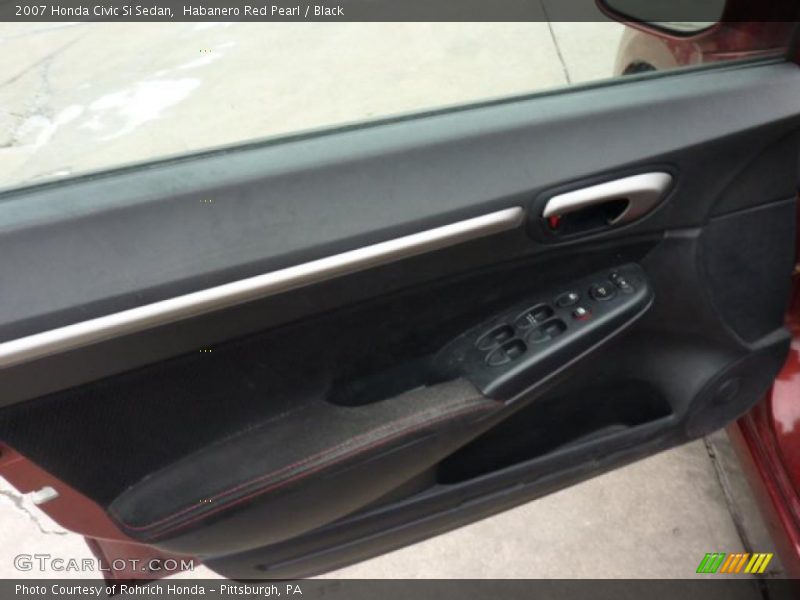Habanero Red Pearl / Black 2007 Honda Civic Si Sedan
