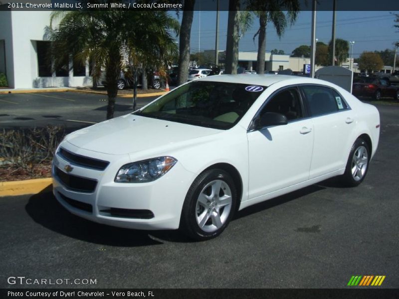 Summit White / Cocoa/Cashmere 2011 Chevrolet Malibu LS