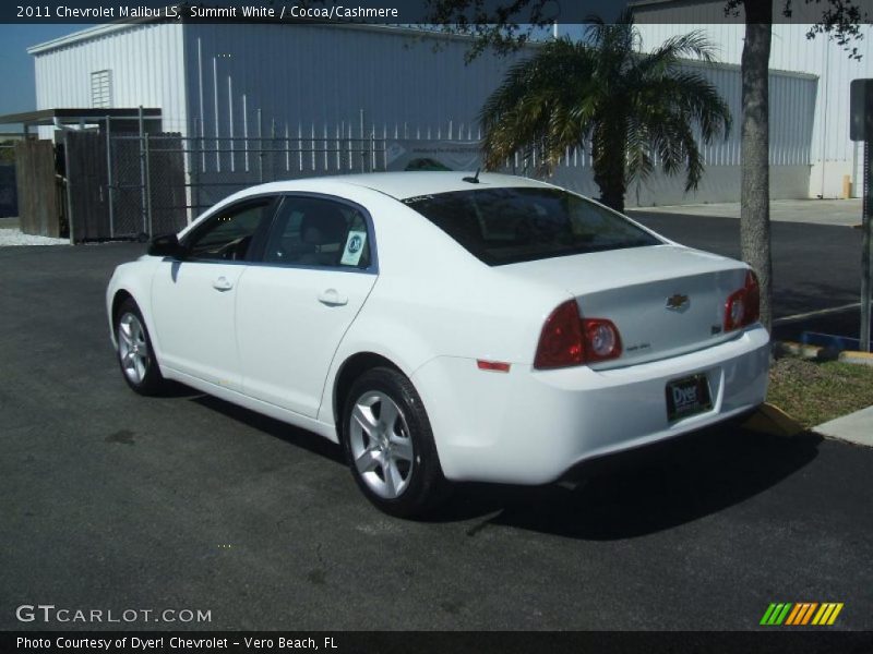 Summit White / Cocoa/Cashmere 2011 Chevrolet Malibu LS
