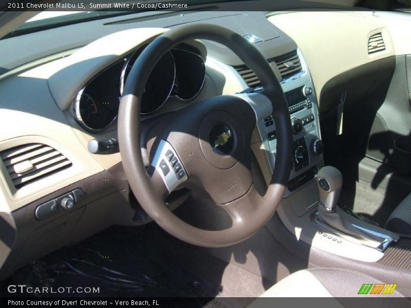 Summit White / Cocoa/Cashmere 2011 Chevrolet Malibu LS