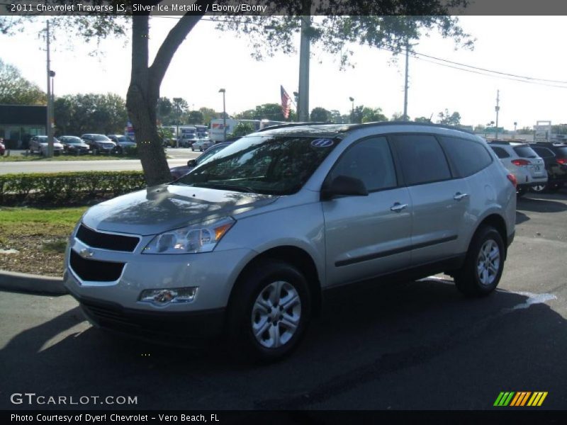 Silver Ice Metallic / Ebony/Ebony 2011 Chevrolet Traverse LS