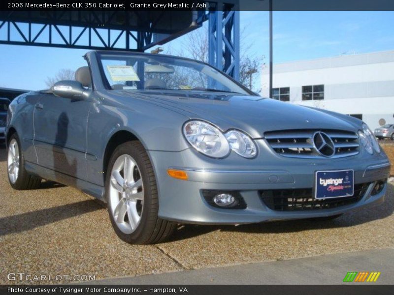 Granite Grey Metallic / Ash 2006 Mercedes-Benz CLK 350 Cabriolet