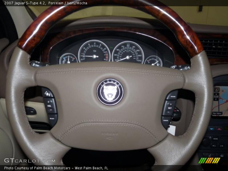 Porcelain / Ivory/Mocha 2007 Jaguar S-Type 4.2