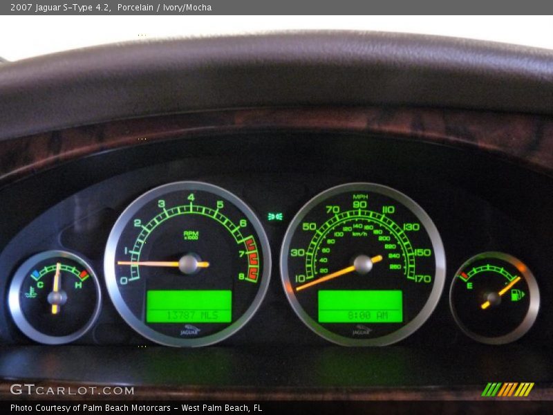 Porcelain / Ivory/Mocha 2007 Jaguar S-Type 4.2