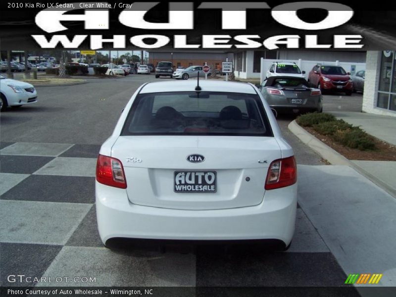 Clear White / Gray 2010 Kia Rio LX Sedan