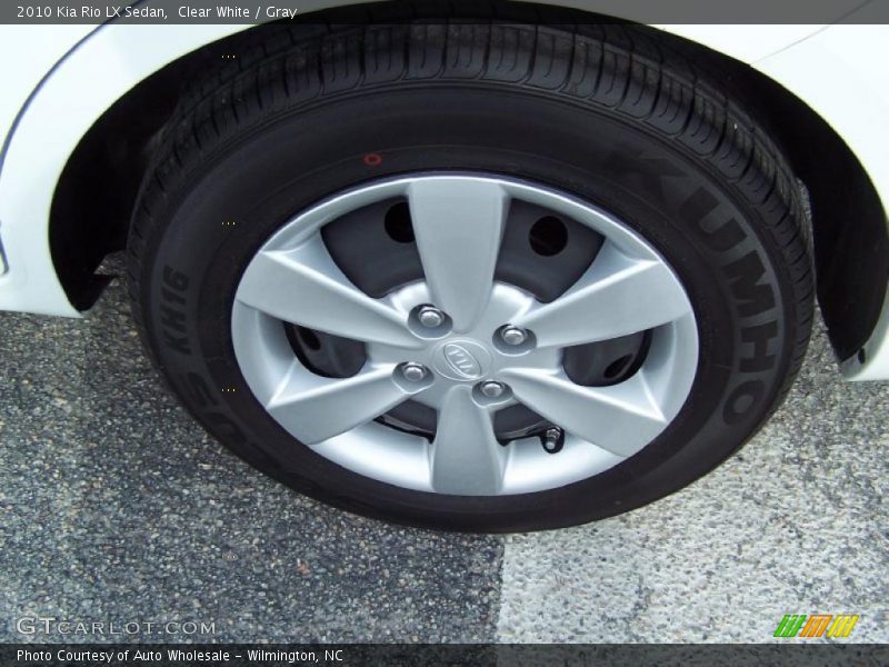 Clear White / Gray 2010 Kia Rio LX Sedan