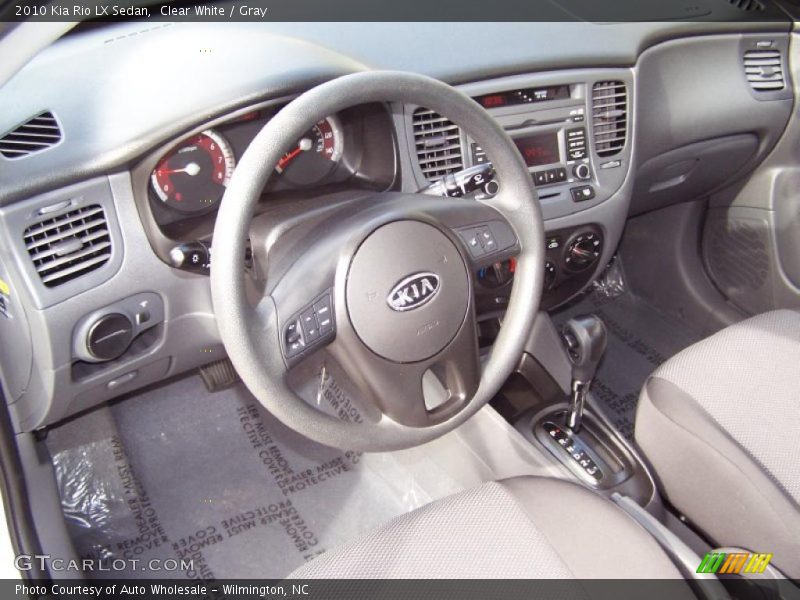 Clear White / Gray 2010 Kia Rio LX Sedan