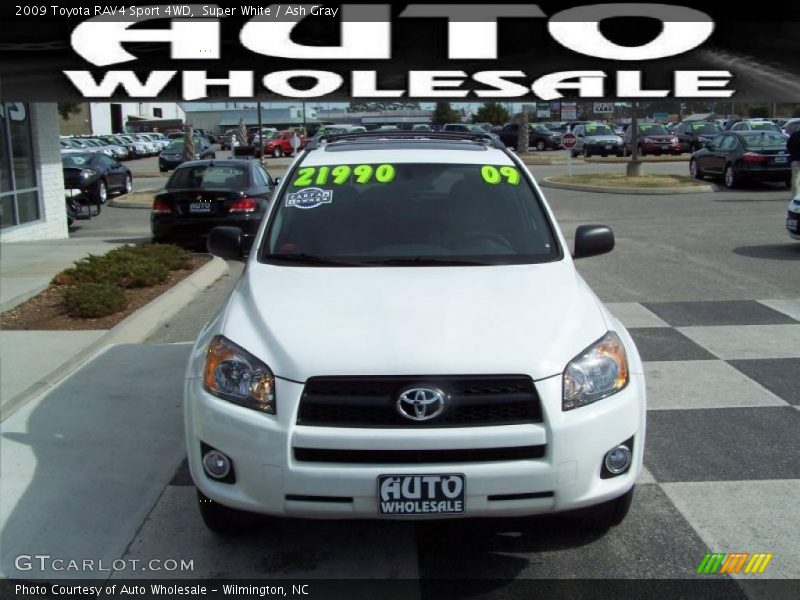 Super White / Ash Gray 2009 Toyota RAV4 Sport 4WD