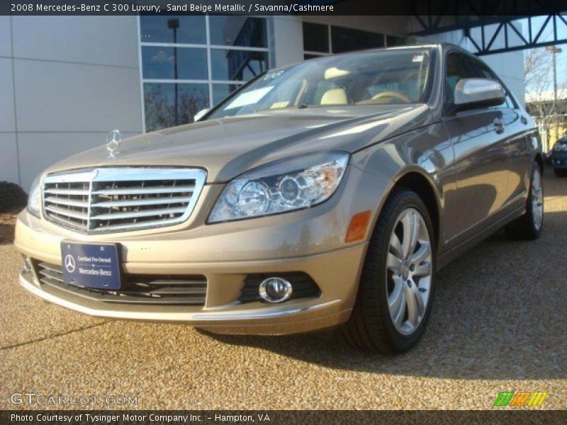 Sand Beige Metallic / Savanna/Cashmere 2008 Mercedes-Benz C 300 Luxury
