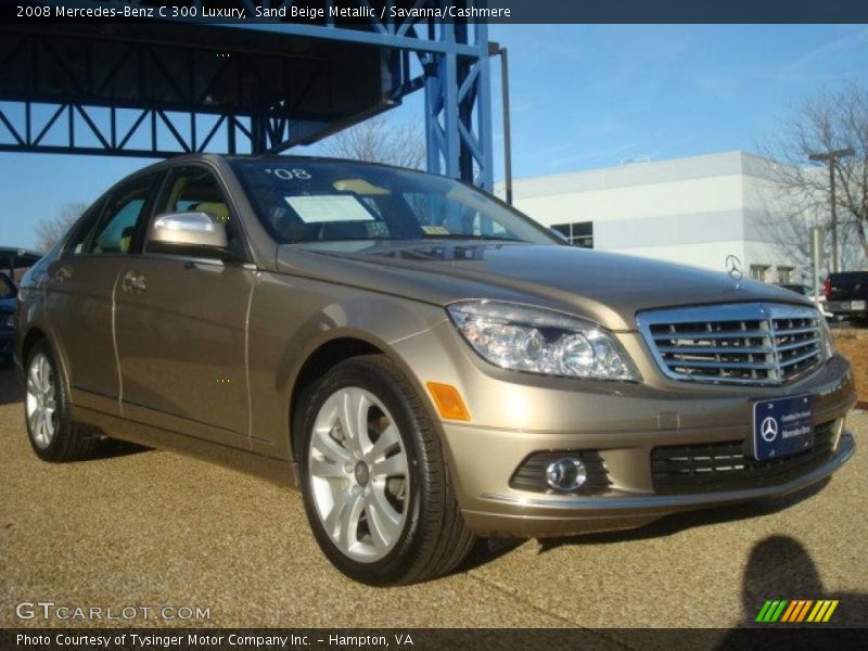 Sand Beige Metallic / Savanna/Cashmere 2008 Mercedes-Benz C 300 Luxury