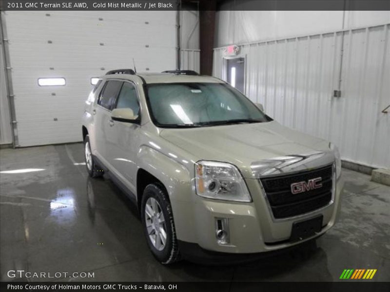 Gold Mist Metallic / Jet Black 2011 GMC Terrain SLE AWD