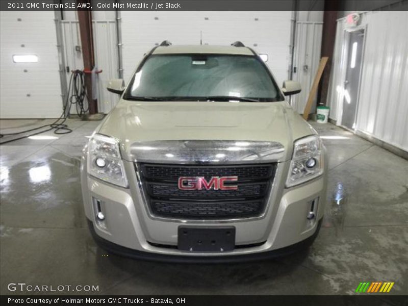 Gold Mist Metallic / Jet Black 2011 GMC Terrain SLE AWD