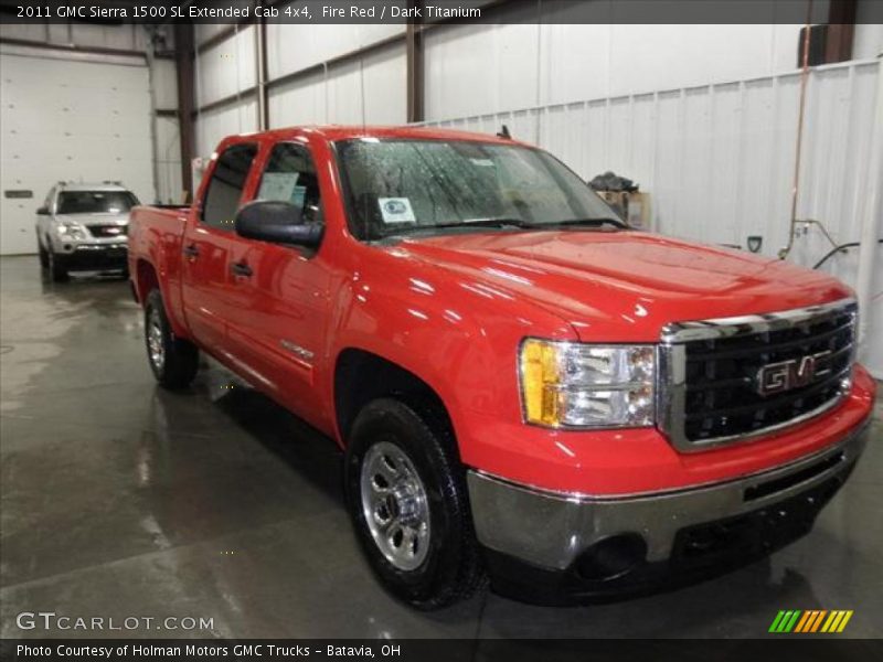 Fire Red / Dark Titanium 2011 GMC Sierra 1500 SL Extended Cab 4x4