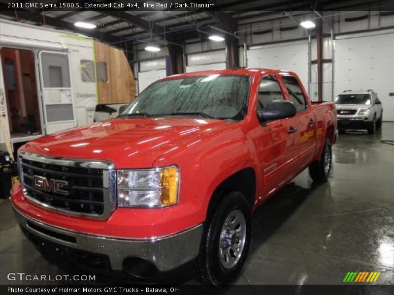 Fire Red / Dark Titanium 2011 GMC Sierra 1500 SL Extended Cab 4x4