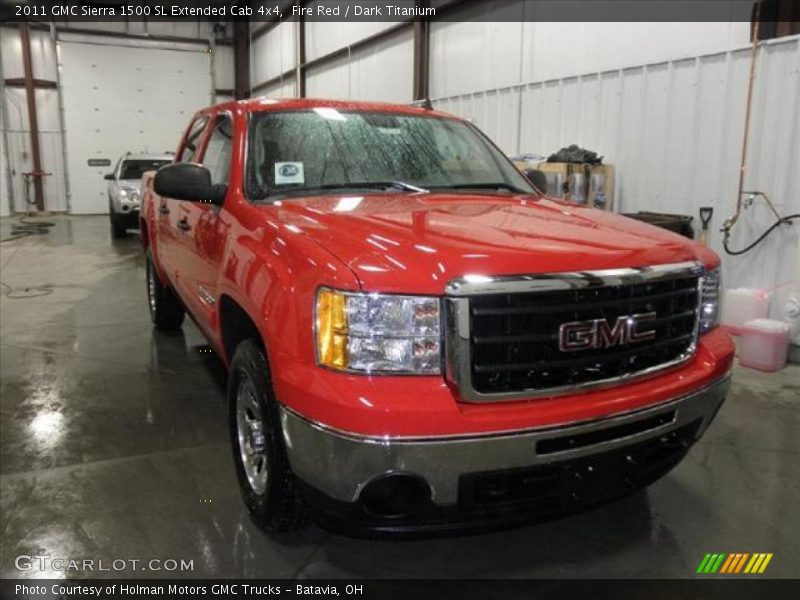 Fire Red / Dark Titanium 2011 GMC Sierra 1500 SL Extended Cab 4x4